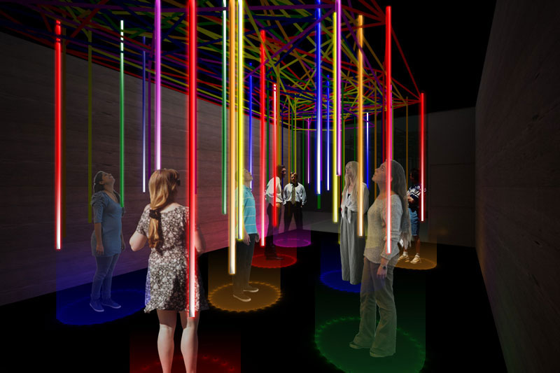 Gloria Maria Gallery, lighting installation, Milan Italy